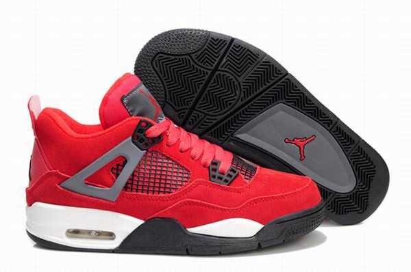 Authentic Womens Air Jordan 4 Red Vivid Pink White